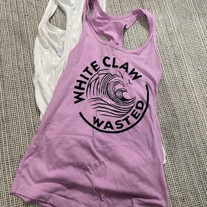 Lot of 3 White Claw Shirts, 2 tanks, 1 t-shirt